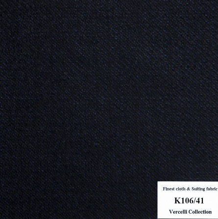 K106/41 Vercelli CVM - Vải Suit 95% Wool - Xanh navy Trơn